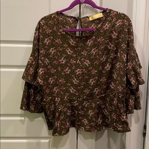 Flowy green blouse